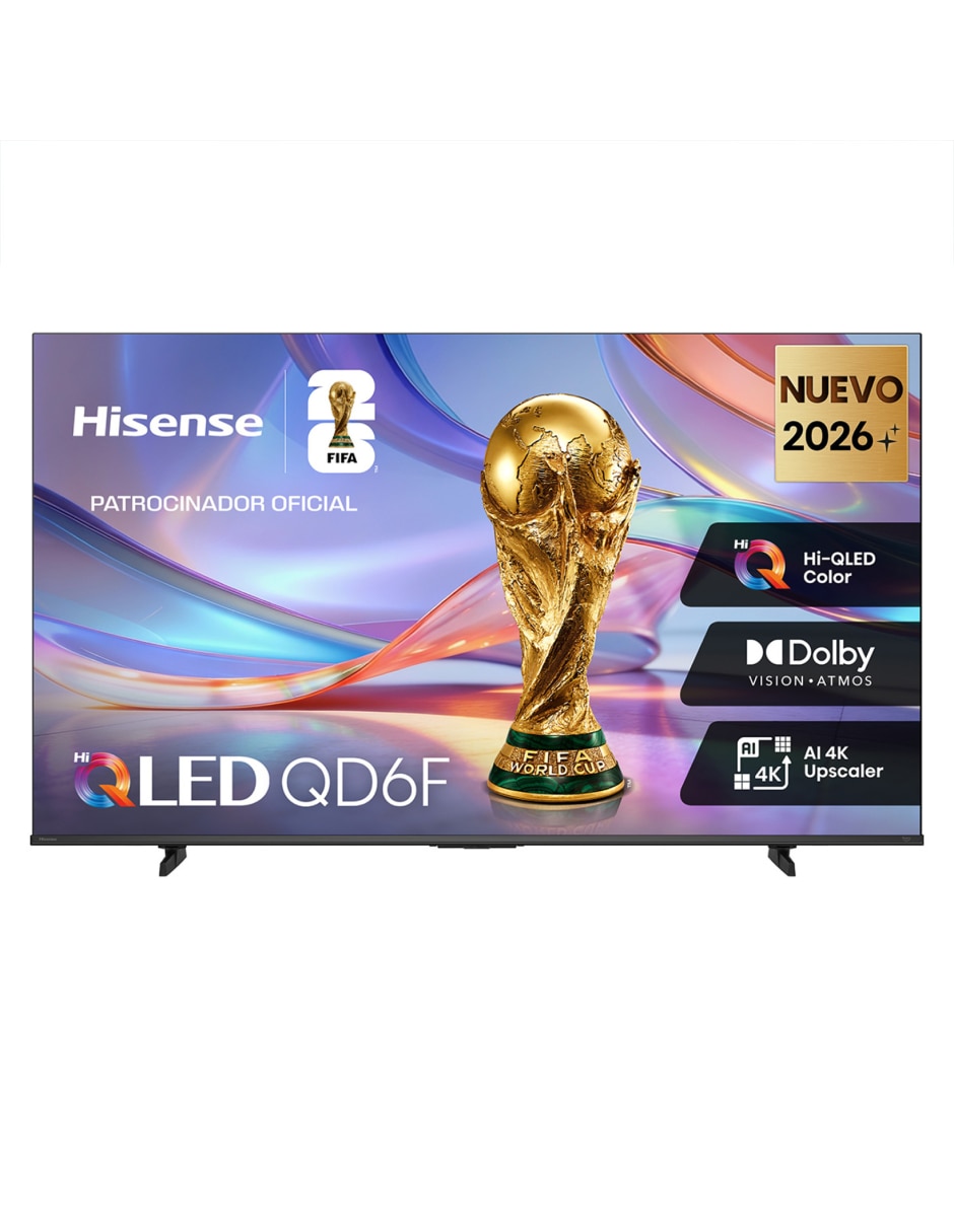 HISENSE Pantalla smart tv hisense qled de 55 pulgadas 4k/uhd 55qd6sfm con fire os con ai smooth motion